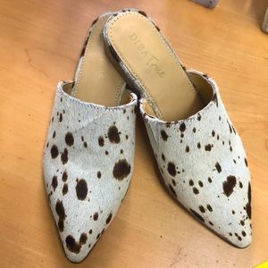 Diba True shoes calf hair mules slides 7